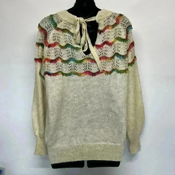 Small, medium andthewhy thin rainbow sweater, tie back - Picture 5 of 6